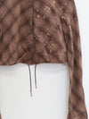 OUDE WAAG 25 Early Autumn Plaid Short Shirt OW-OW-25PF-ST01C1BR048-ZHGW (BR048 Brown and Gray Plaid)